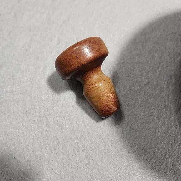 Robert Maxwell Pottery Craft USA 9in Decanter 3 Cups MCM 1970s Geometric Browns - Picture 12 of 14